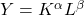Y=K^{\alpha}L^{\beta}